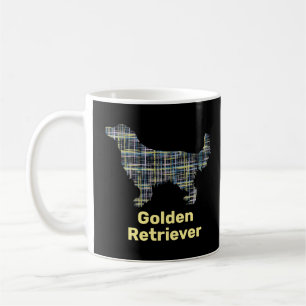 Mug Golden Retriever Silhouette Jaune&Grille noire