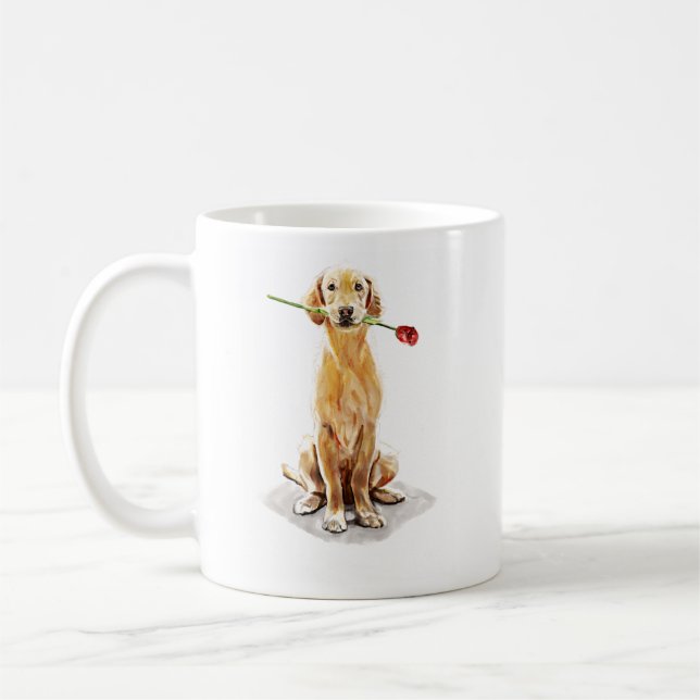 Mug Golden Retriever – Tasse à café avec Chien Des (Gauche)