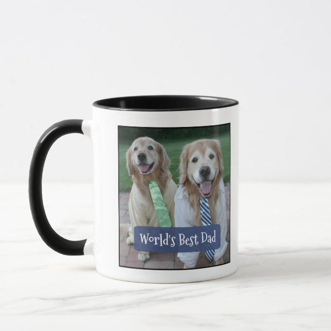 Mug Golden Retriever World de la meilleure Fête des pè (Gauche)