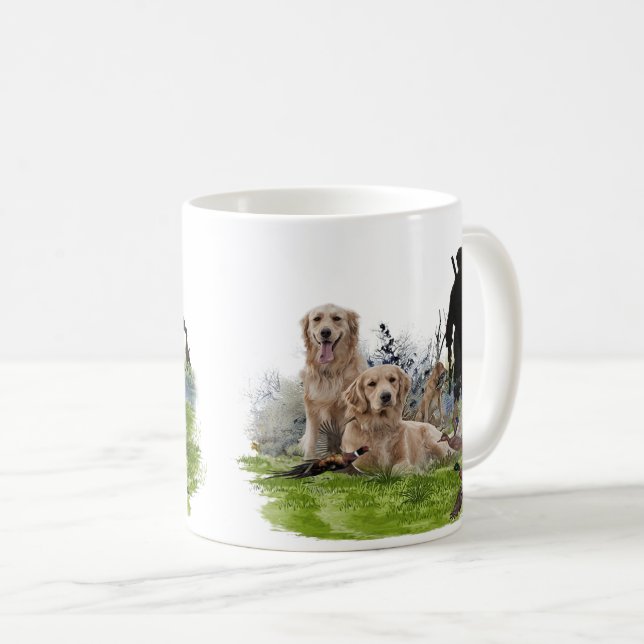 Mug Golden Retrievers - Excellents chiens de chasse (Devant droit)