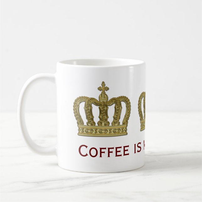 Mug Golden Royal Crown II + votre backgr. & idées (Gauche)