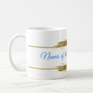 Mug Golden Royal Peacocks & Feathers