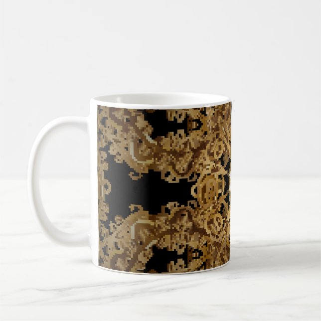 Mug Golden Seamless main dessinée, Arrière - plan vint (Gauche)