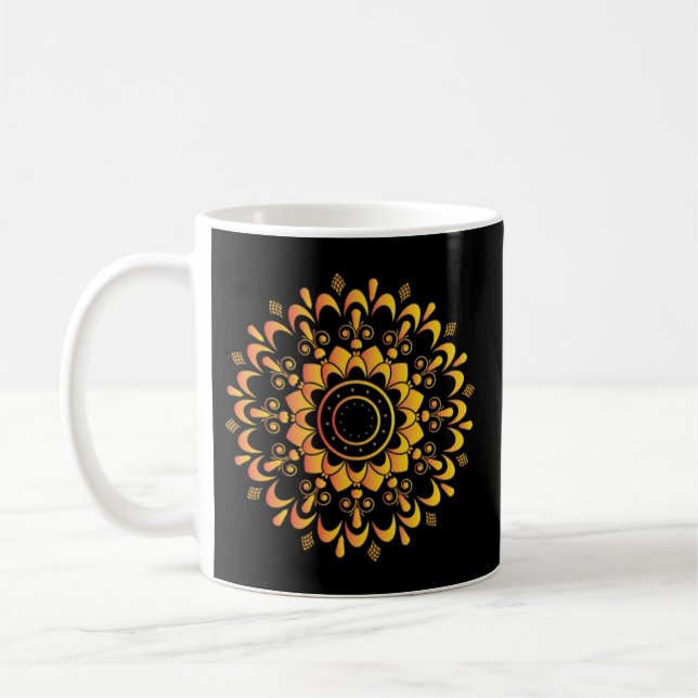 Mug Golden Unique Mandala Design-95747 (Gauche)