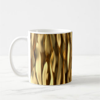 Mug Golden Wave 3D Render.