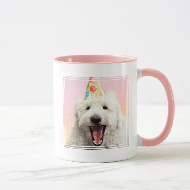 Mug Goldendoodle avec Casquette du Parti (Droite)