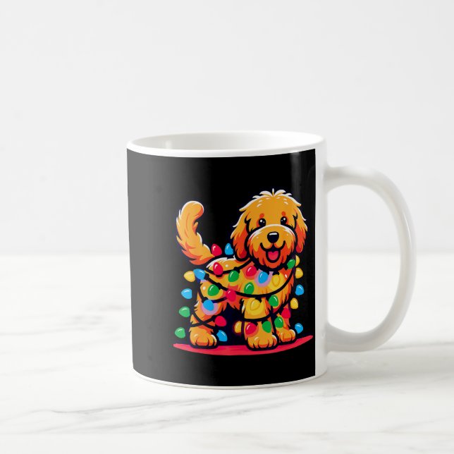 Mug Goldendoodle Christmas Tree Xmas Lights Golden Doo (Droite)