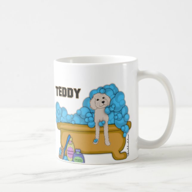 Mug Goldendoodle dans la baignoire (Droite)
