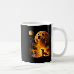 Mug Goldendoodle Hurle À La Lune Vintage Drôle Mys
