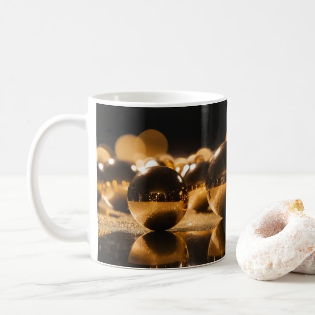 Mug Goldene Kugeln 001 (Avec donut)