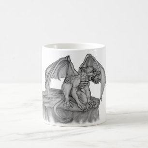 Mug GOLEM - conception noire et blanche de gargouille