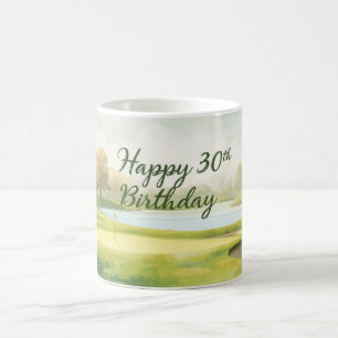 Mug Golf 30e anniversaire avec chariot de golf sur le