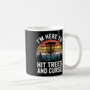 Mug Golf à disque drôle frappe les arbres et jure Rétr