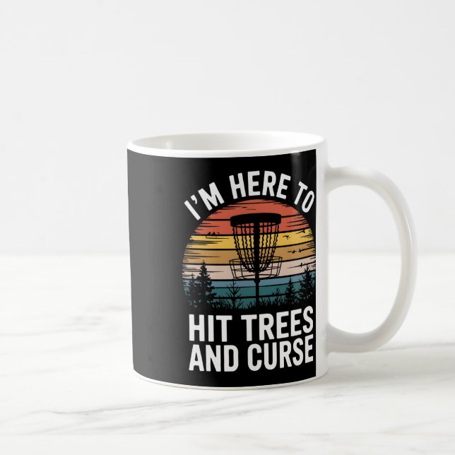 Mug Golf à disque drôle frappe les arbres et jure Rétr (Droite)