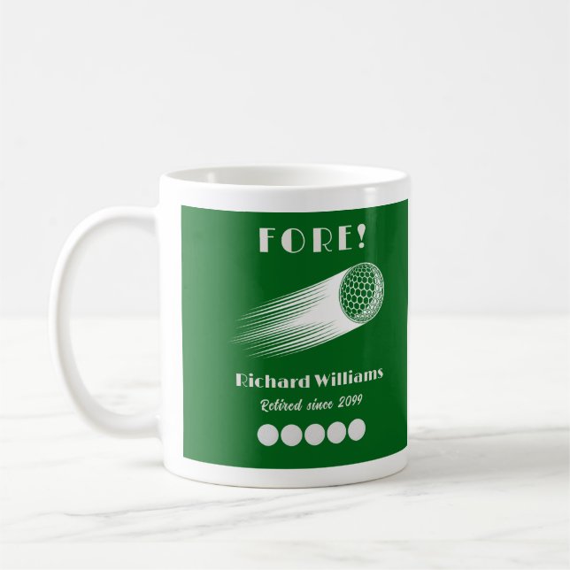 Mug Golf à la retraite Fore Tee-Riffic Retraite (Gauche)
