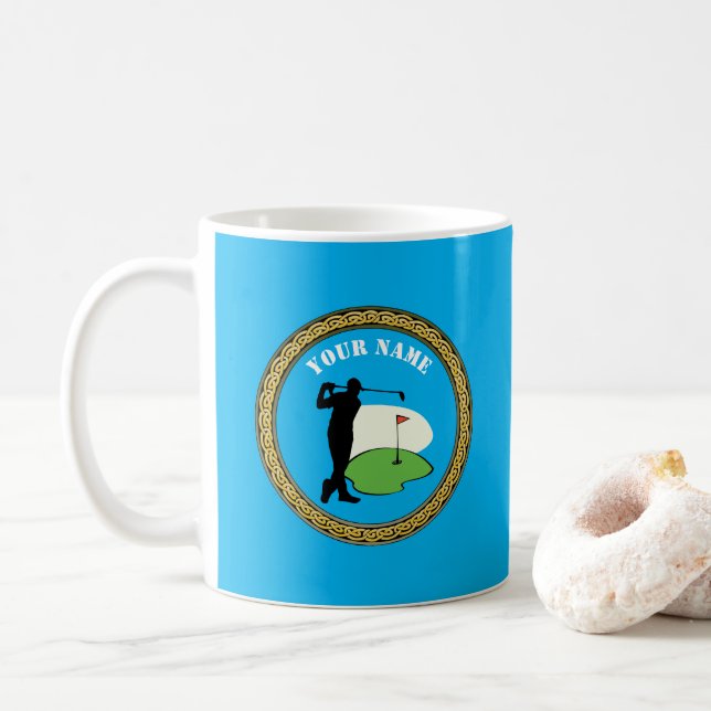 Mug Golf - Ajouter un nom - Golfer (Avec donut)