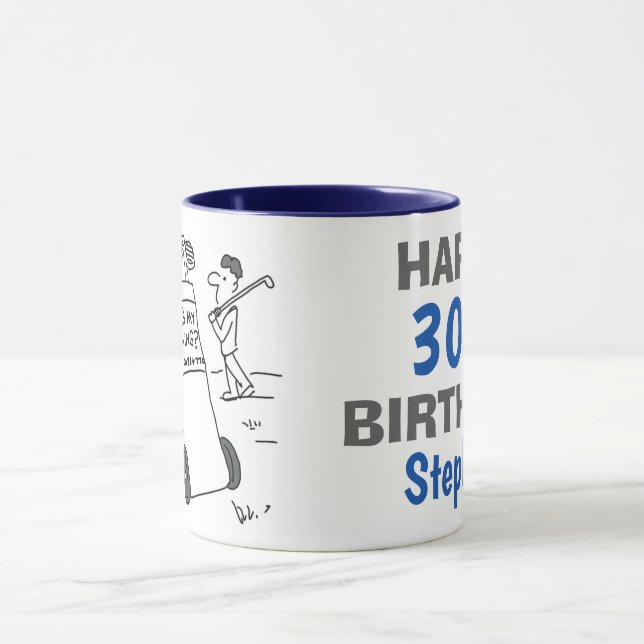 Mug Golf avec sac de golf et signe (Centre)