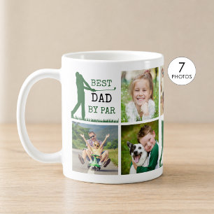 Mug Golf BEST DAD BY PAR PAR 7 Photo Collage