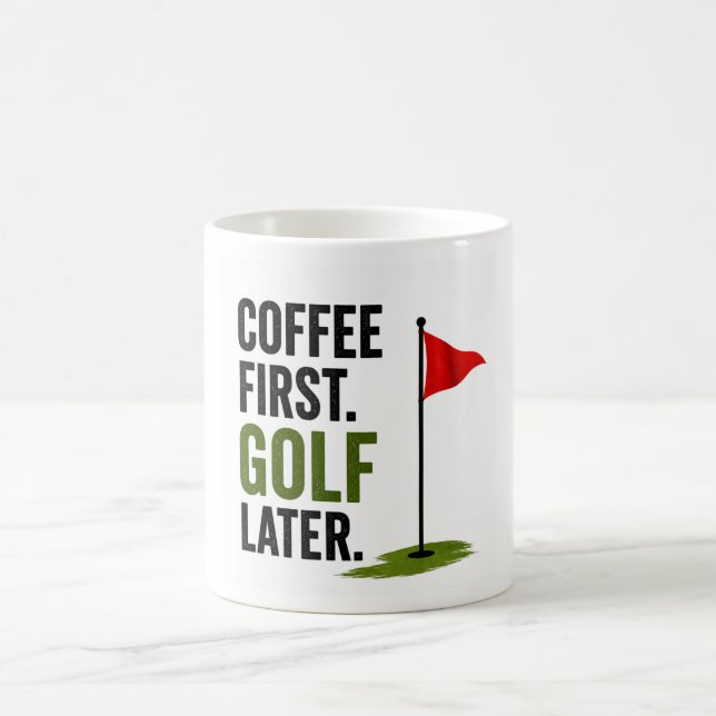 Mug Golf Café d'abord golf plus tard (Centre)