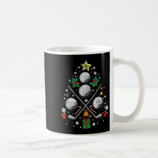 Mug Golf Christmas Tree Light Pyjama Golfer Xmas Men W (Droite)