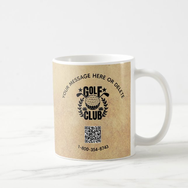 Mug Golf Club League Logo personnalisé Code QR (Droite)