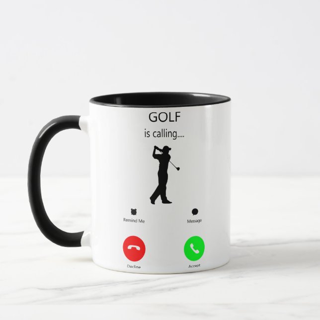 Mug Golf Est Appelant, Cadeau Pour Golfer, Cadeau Golf (Gauche)