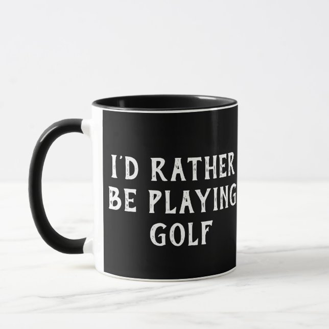 MUG GOLF J'AIMERAIS MIEUX JOUER AU GOLF  (Gauche)