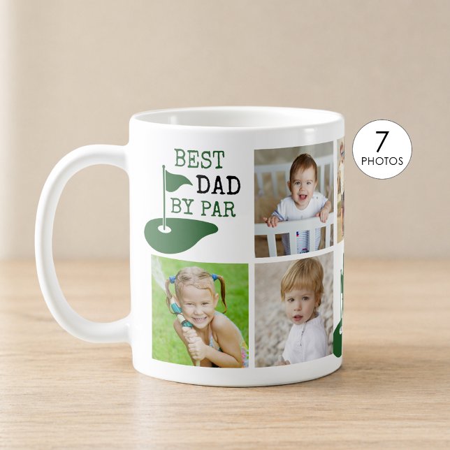Mug Golf MEILLEUR PÈRE AU PAR 7 Collage de photos (Créateur téléchargé)