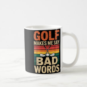 Mug Golf Rétro Drôle Me Fait Dire Des Gros Mots Humour