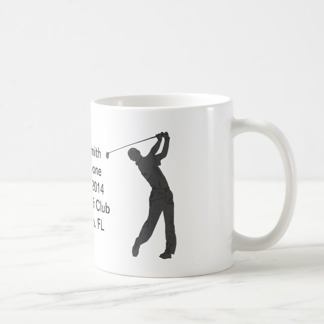 Mug Golf Trou-dans-un la commémoration personnalisable (Droite)