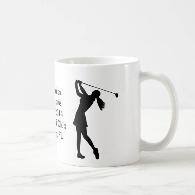 Mug Golf Trou-dans-un la commémoration personnalisable (Droite)