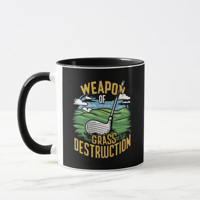 Mug Golf Weapon of Grass Destruction Art (Gauche)