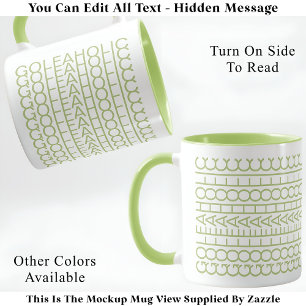 Mug Golfaholic Message Caché 140GW Drôle de Golf