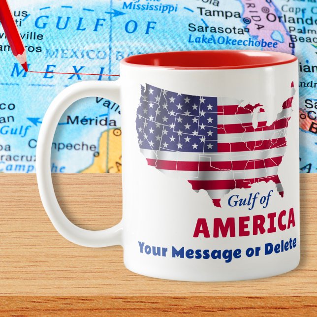 MUG GOLFE D'AMÉRIQUE, Choisissez le style, la tail (Gulf of America Mug. Personalized Patriotic Gift for Dad. Patriotic Gift Ideas. Gulf of America.)
