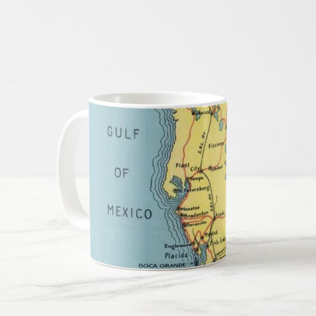 Mug Golfe de Floride vintage du Mexique (Devant gauche)