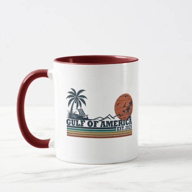Mug Golfe de l'Amérique Conception patriotique vintage (Gauche)