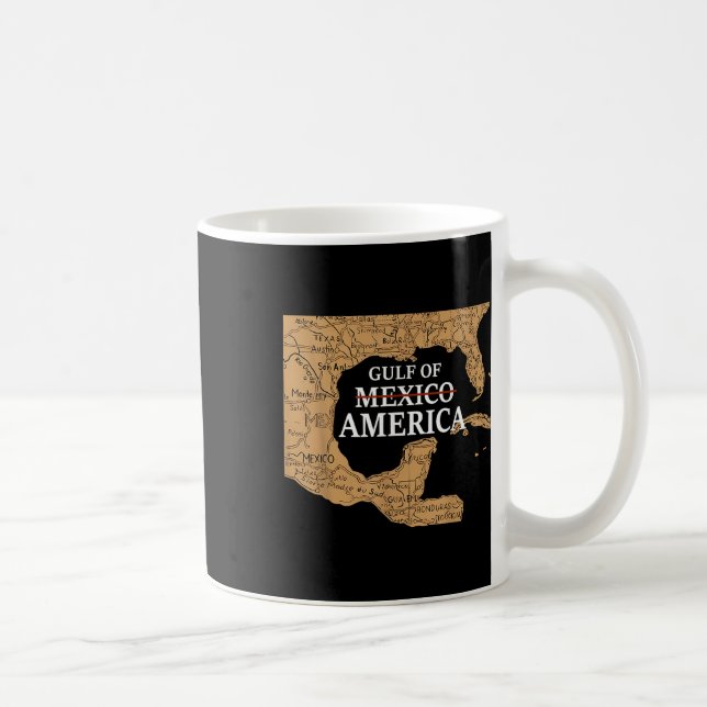 Mug Golfe Des États-Unis D'Amérique Est 2025 Carte Rét (Droite)
