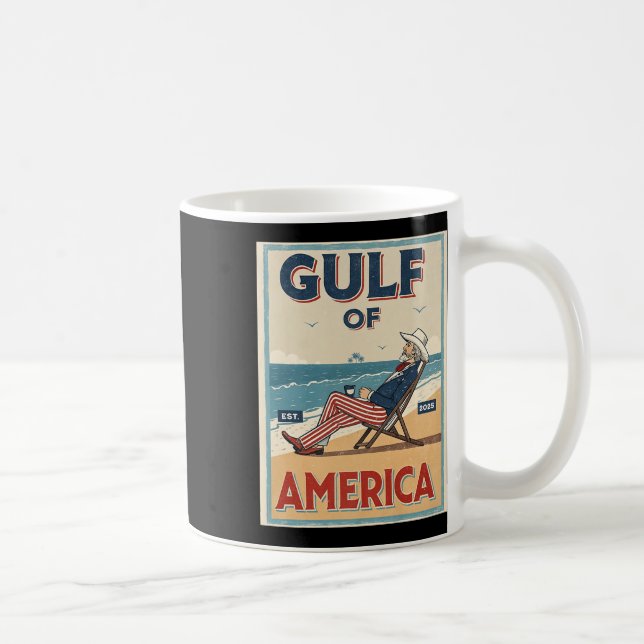 Mug Golfe Des Etats-Unis Est. Oncle Sam Patriotique 20 (Droite)