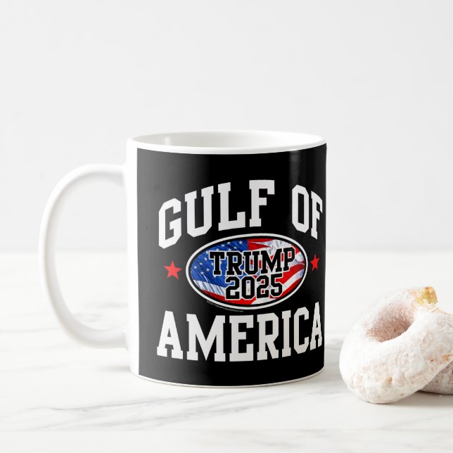 Mug Golfe des USA Amérique 2025 Donald Trump (Avec donut)