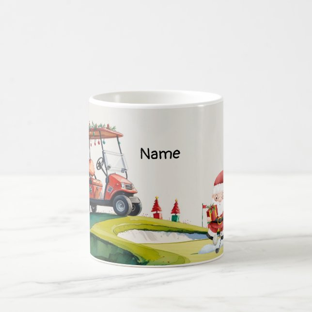 Mug Golfer Santa Claus golfeur à Noël (Centre)