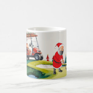 Mug Golfer Santa Claus golfeur à Noël