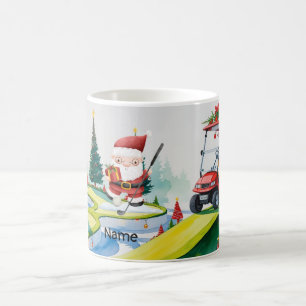 Mug Golfer Santa Claus golfeur à Noël