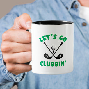 Mug Golfeur Club de Golf Drôle Moderne Sportif Noir Ve