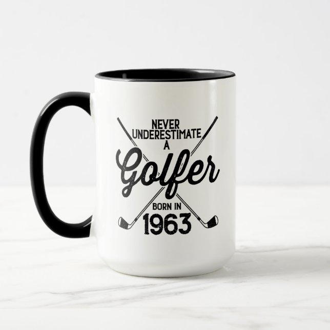 Mug Golfeur de 60 ans Golfing de 1963 de 60e Golfeur (Gauche)