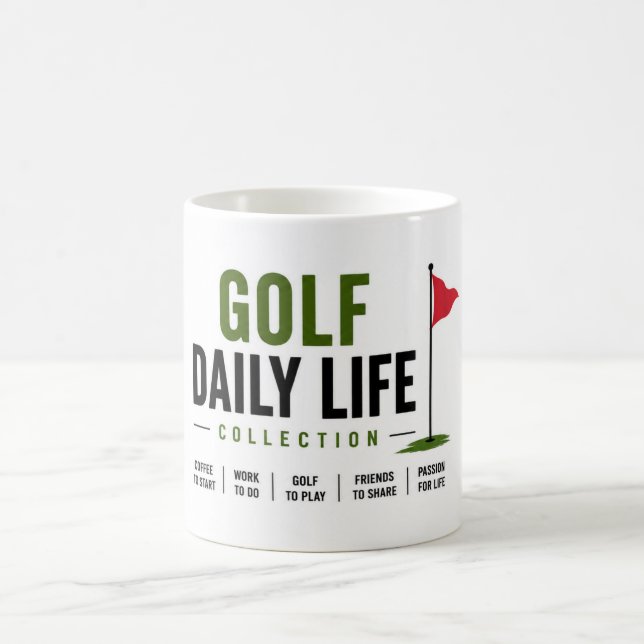 Mug Golfeur de la vie quotidienne (Centre)