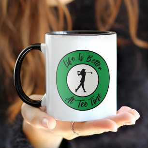 Mug Golfeur Heure de départ Sports Humour Drôle Jeu de