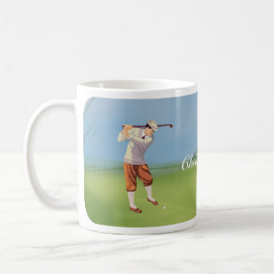 Mug Golfeur vintage personnalisé par la rive