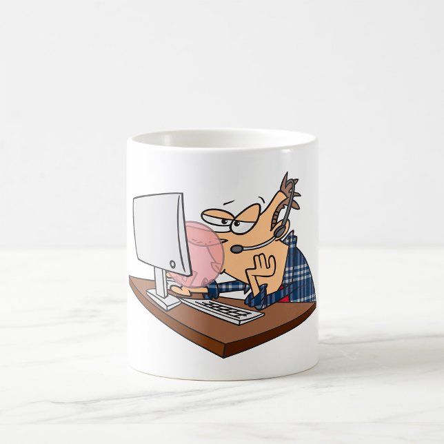Mug Gomme à bulles amusante pour le support technique  (Créateur téléchargé)