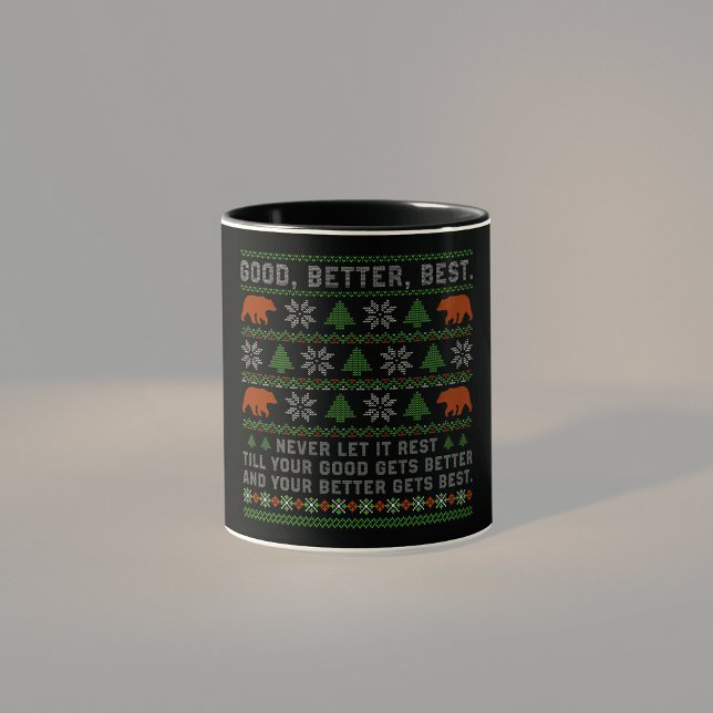 Mug Good Better Best Never Let It Rest Christmas Quote (Créateur téléchargé)