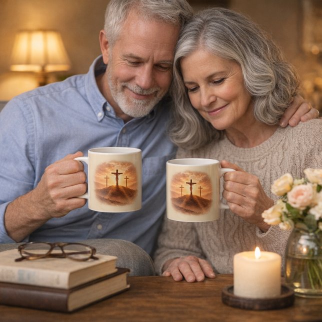 Mug Good Friday Three Crosses Sunset (Créateur téléchargé)